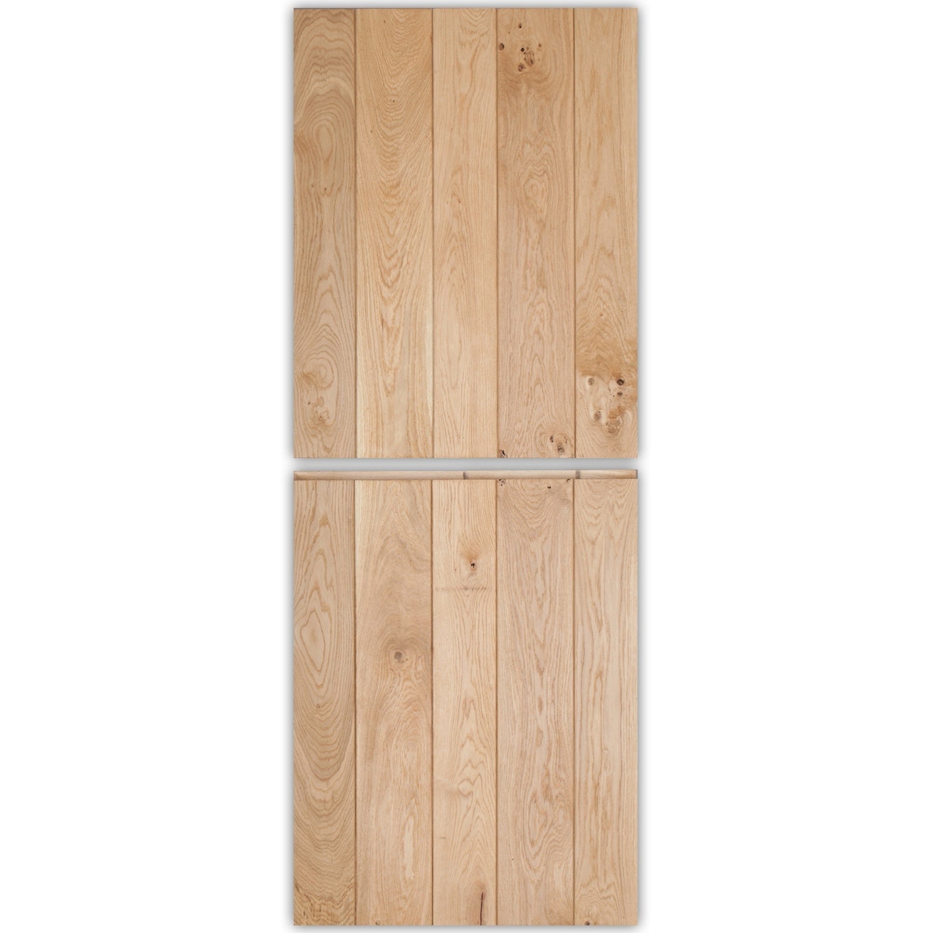 Solid Oak Rustic V-Groove Profile Stable Door - Main Product Image
