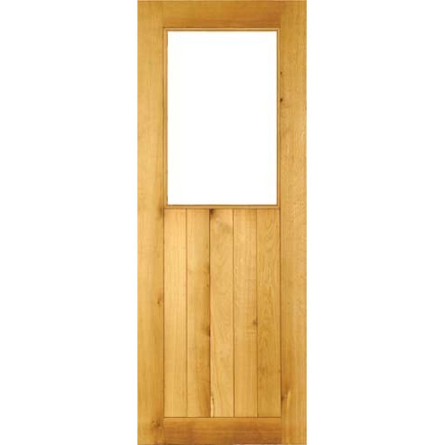 Solid Oak Suffolk Half Glazed Door