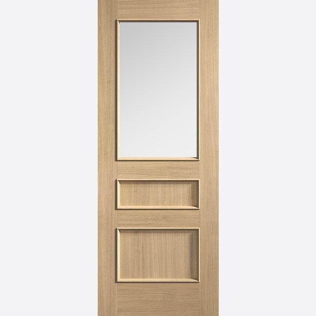 Toledo Prefinished Oak Clear Glazed Door - Main Product Image