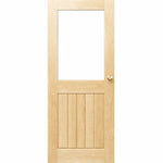 Mexicano Contemporary Half Unglazed Solid Oak Door