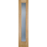 Universal Frosted Glass Oak External Sidelight