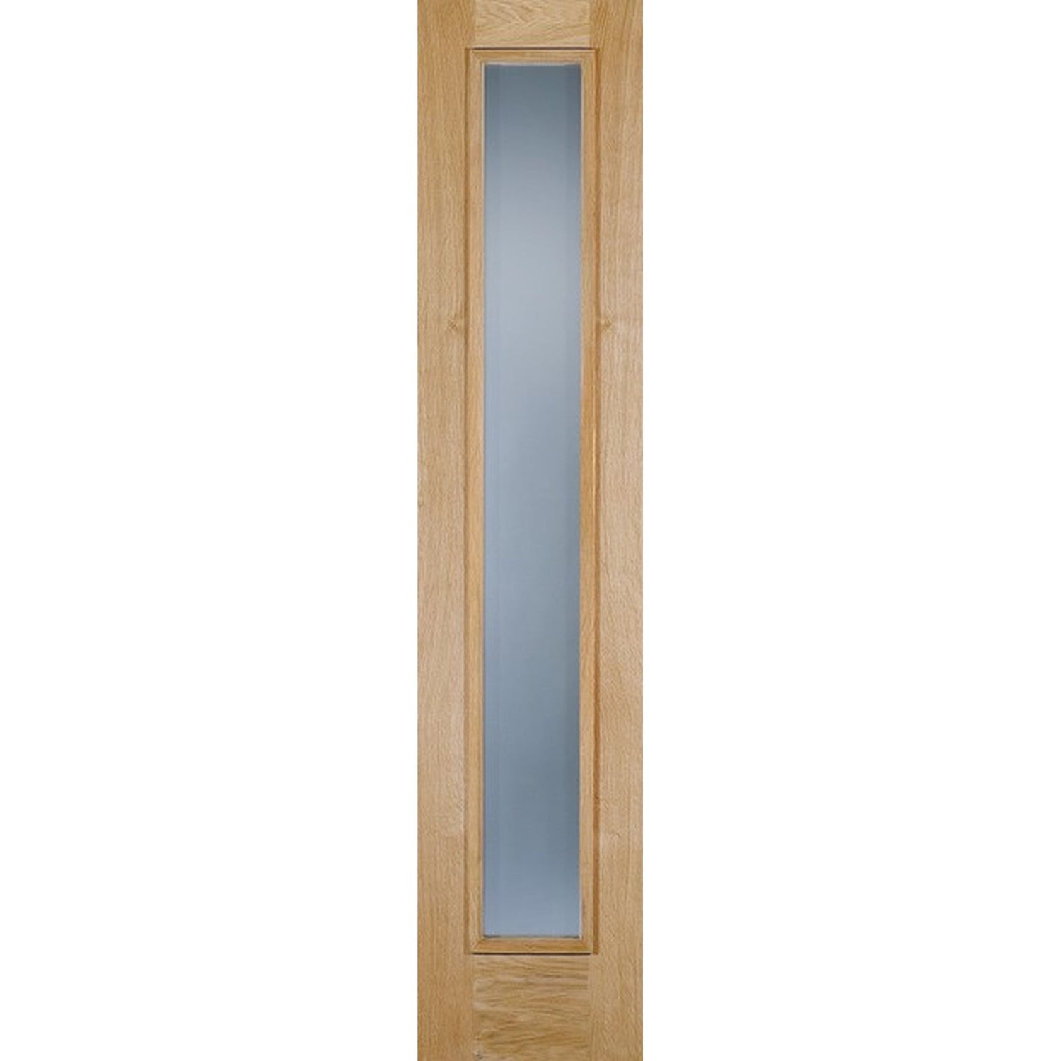 Universal Frosted Glass Oak External Sidelight