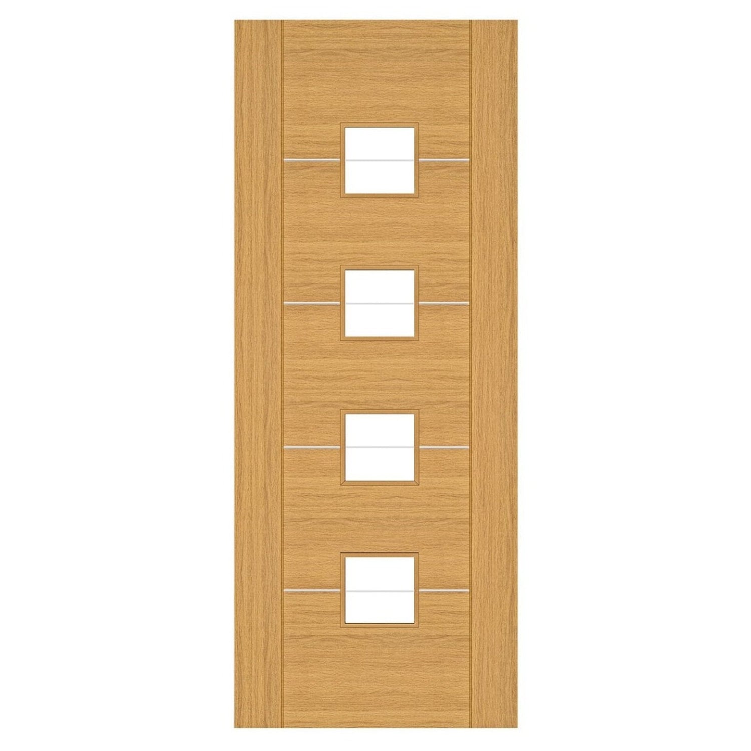 Valencia Prefinished Oak Glazed Internal Door - Main Product Image