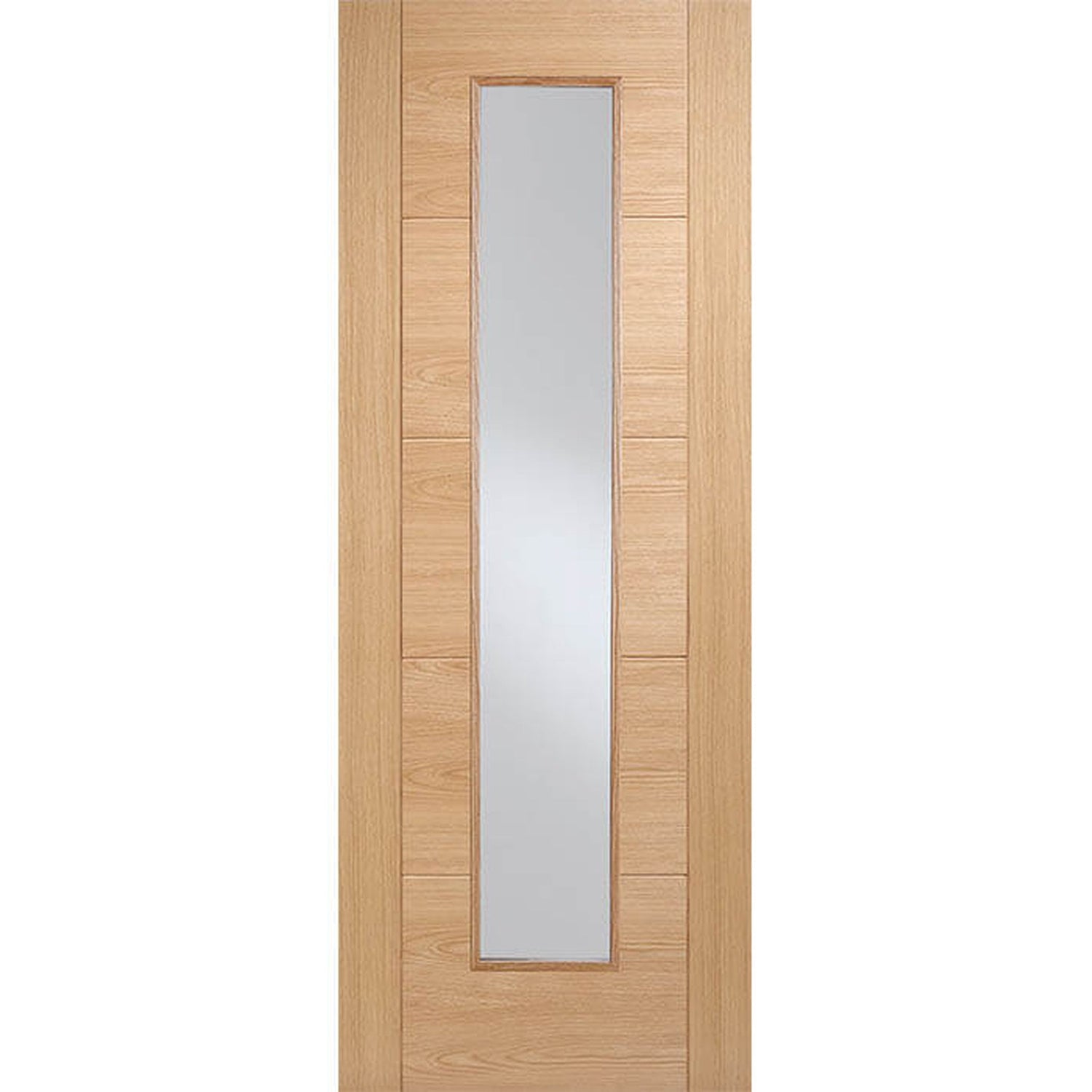 Vancouver Prefinished Oak Long Light Glazed FD30 Fire Door - Main Product Image
