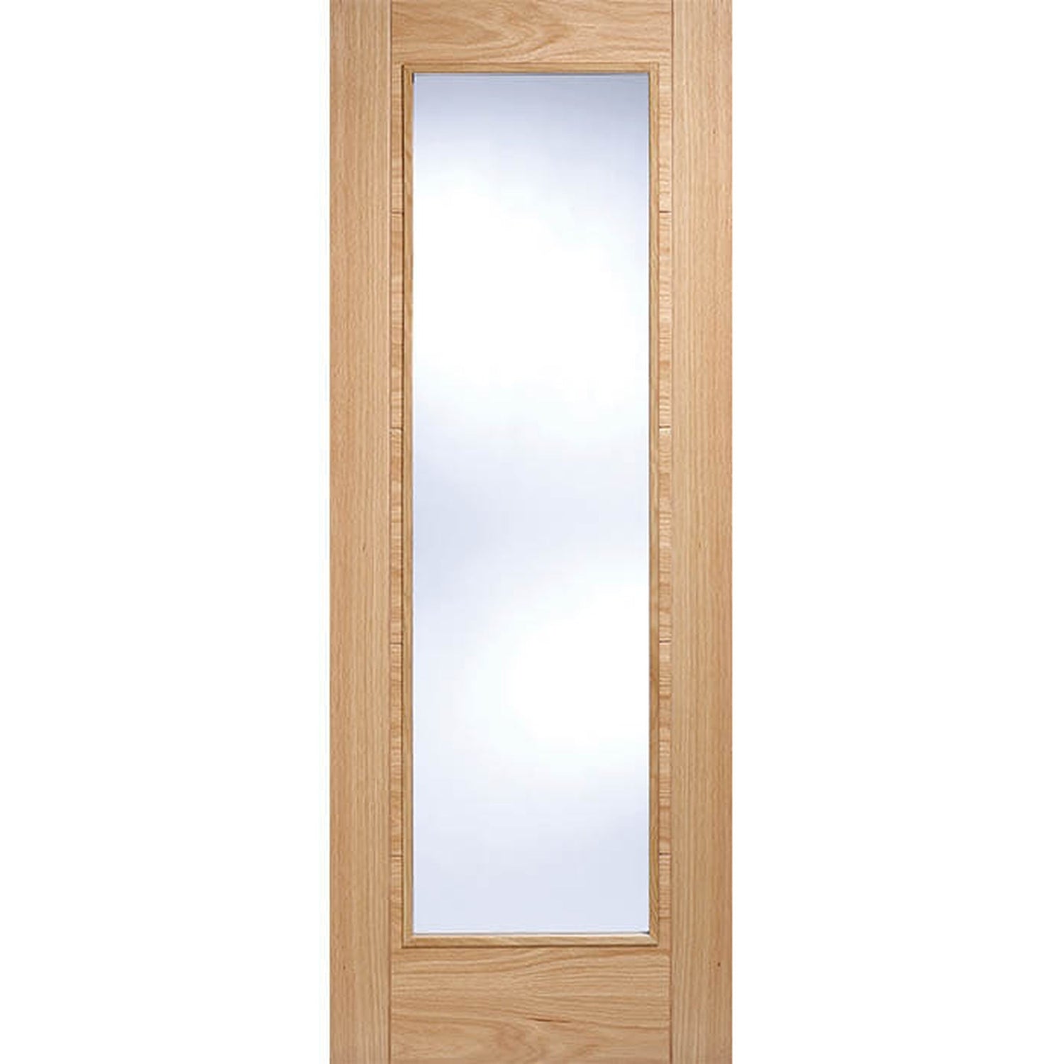 Vancouver Prefinished Oak Pattern 10 Glazed FD30 Fire Door - Main Product Image