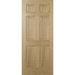 Victorian 6 Panel Prefinished Oak Fire Door