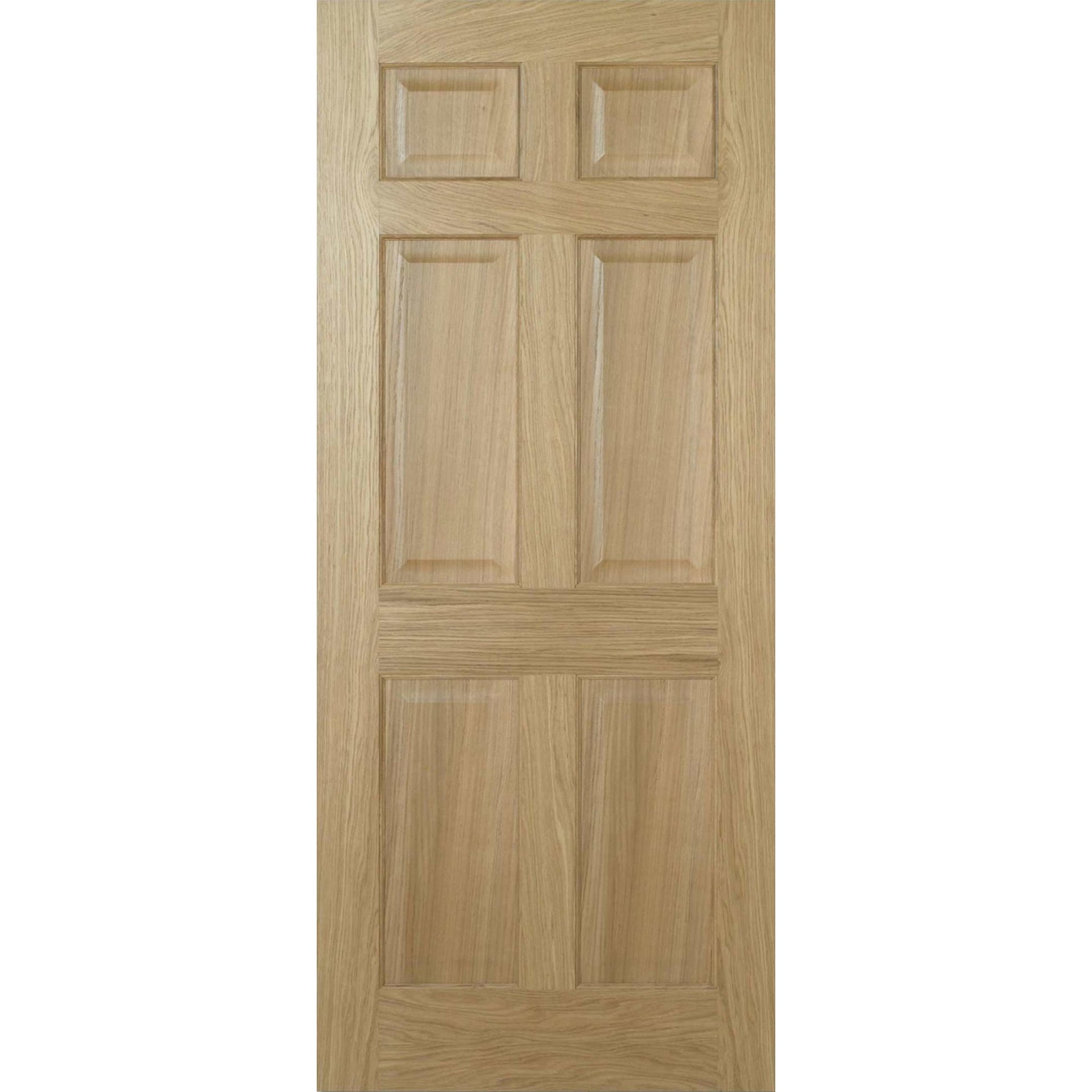 Victorian 6 Panel Prefinished Oak Fire Door