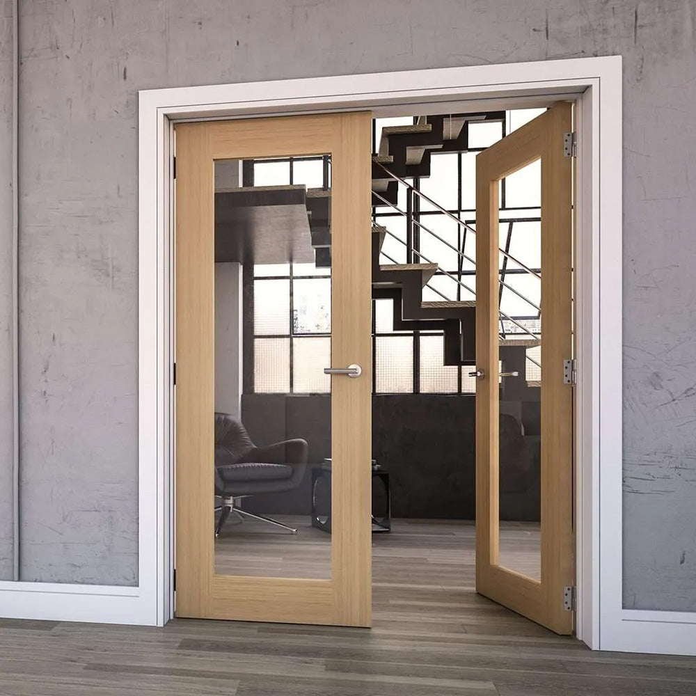 Walden Clear Glazed Panel Oak Door