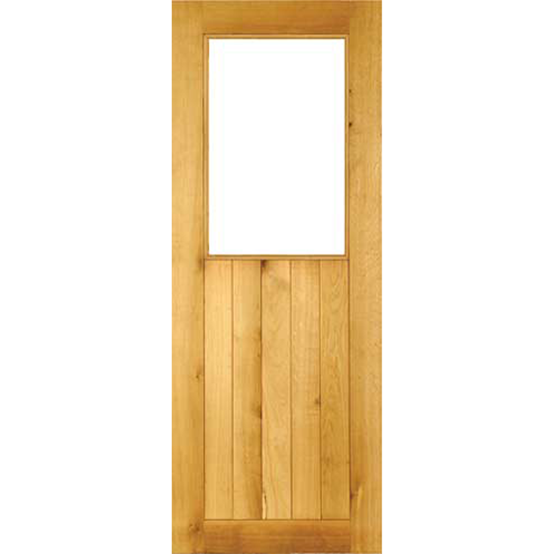 Bespoke Solid Oak Suffolk Half Glazed Door
