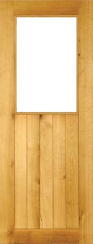 Bespoke Solid Oak Suffolk Half Glazed Door