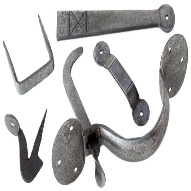 Product pewter Suffolk thumb latch set with screw-on staple