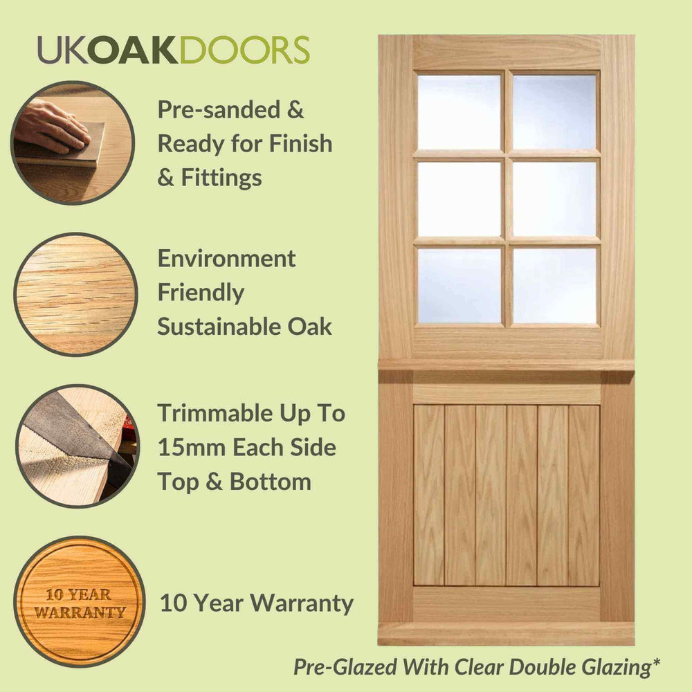 Graphic six panel cottage stable door feature panel