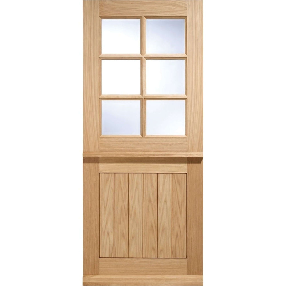 Product six panel cottage stable door with clear double glazing