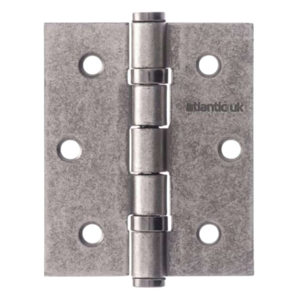 Product ball bearing butt hinge in distressed silver finish