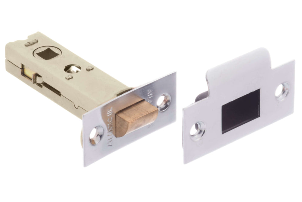 Product satin chrome door handle side view