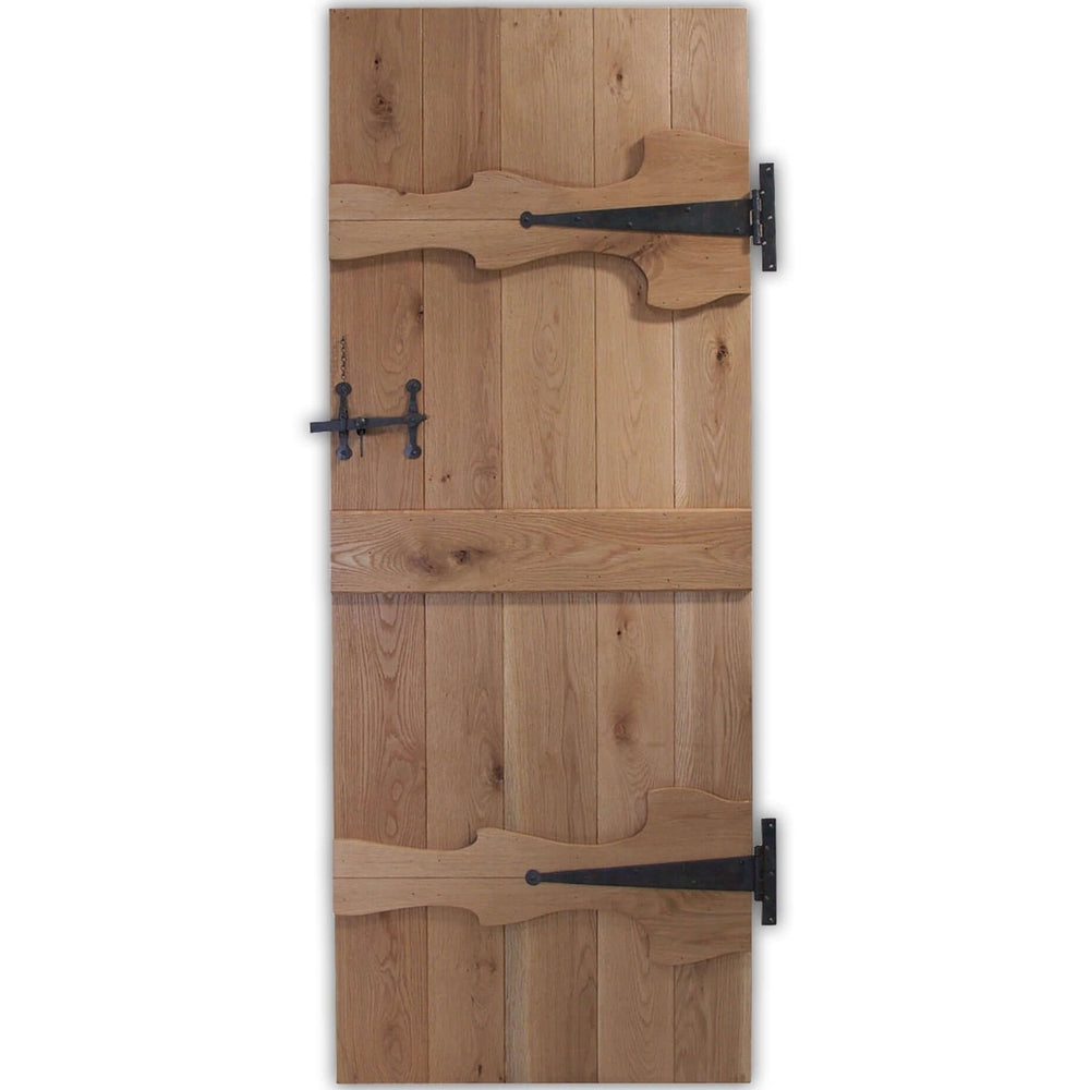 Product solid oak Abbey three-ledge rustic bead and butt cottage door