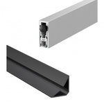 Product Drop seal and acoustics batwing seal for fire doors on white backgroud
