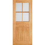 Adoorable Oak 4 Panel Doors - Glazed Cottage Stable Veneer Door - Main Product Image