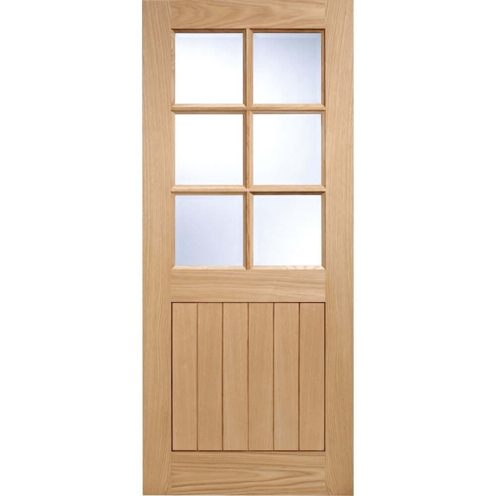 Product Adoorable oak 6 panel cottage glazed external door