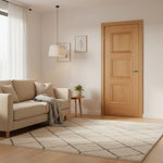 Lifestyle Amsterdam 3 panel prefinished oak internal door in room