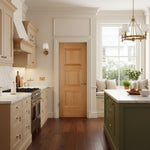 Lifestyle Amsterdam 3 panel prefinished oak fire door in room