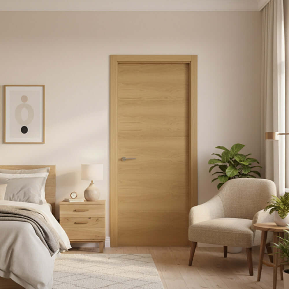 Lifestyle Augusta prefinished oak door in home interior