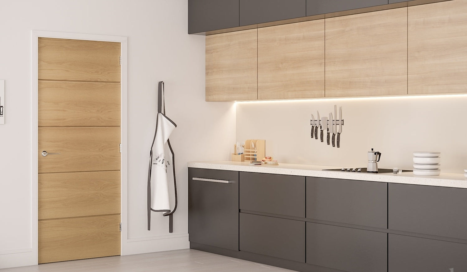 Augusta Pre-Finished Oak Fire Door
