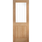 Belize Unfinished Oak 1 Light Glazed Internal Door - Main Product Image