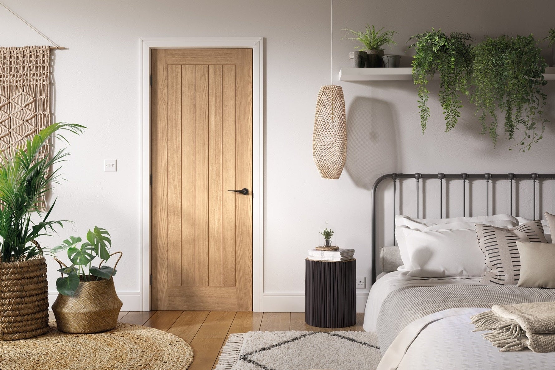 Belize Unfinished Oak Internal Door - Main Product Image