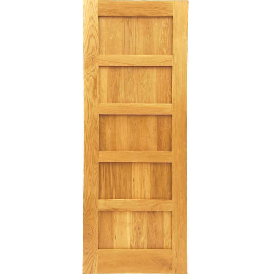 Product bespoke five panel shaker solid oak door