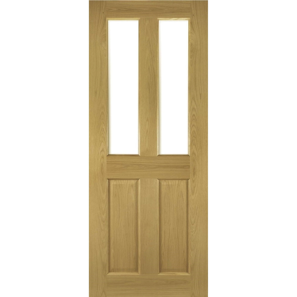 Bury Victorian Glazed Oak 4 Panel Doors - Main Product Image