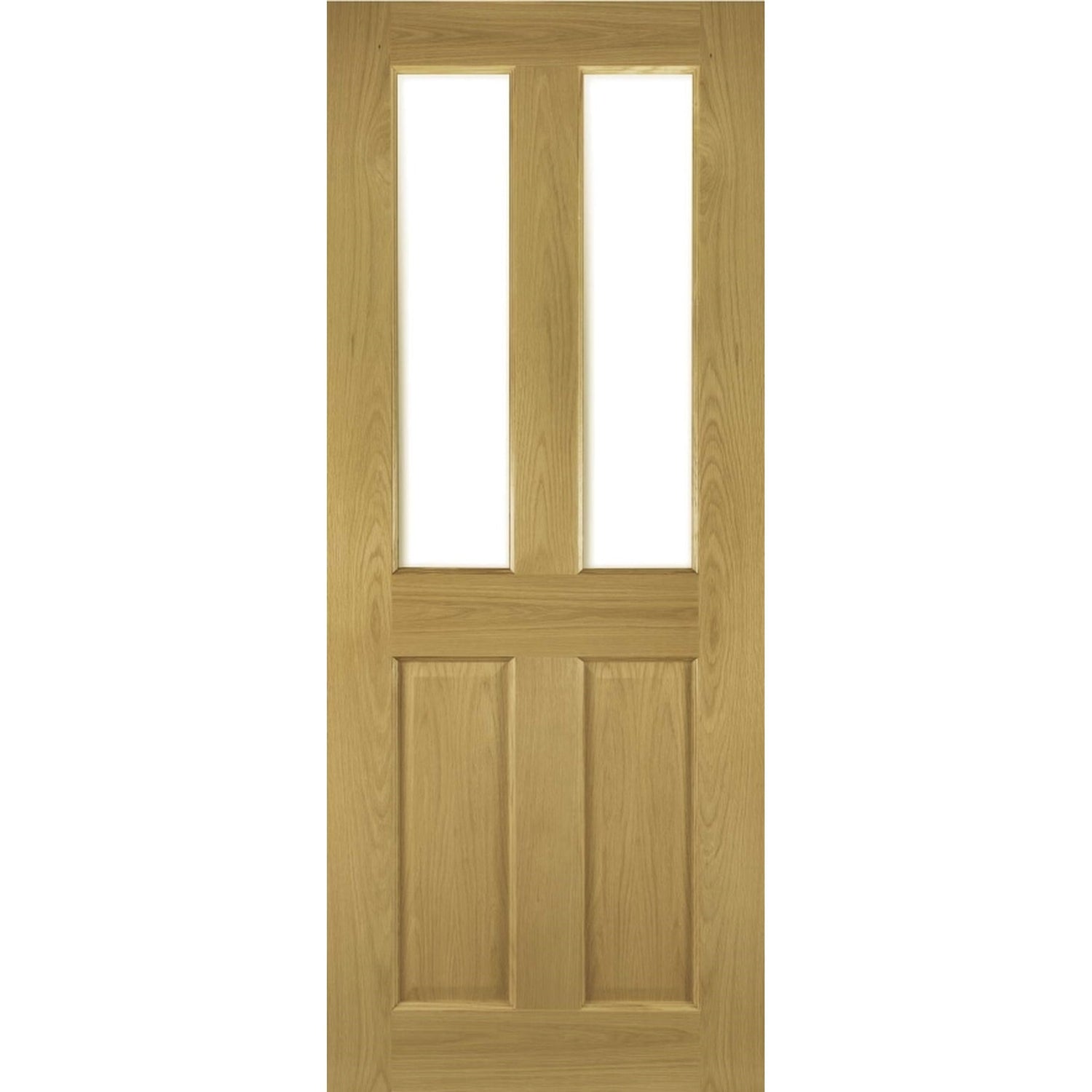Bury Victorian Glazed Oak 4 Panel Doors - Main Product Image