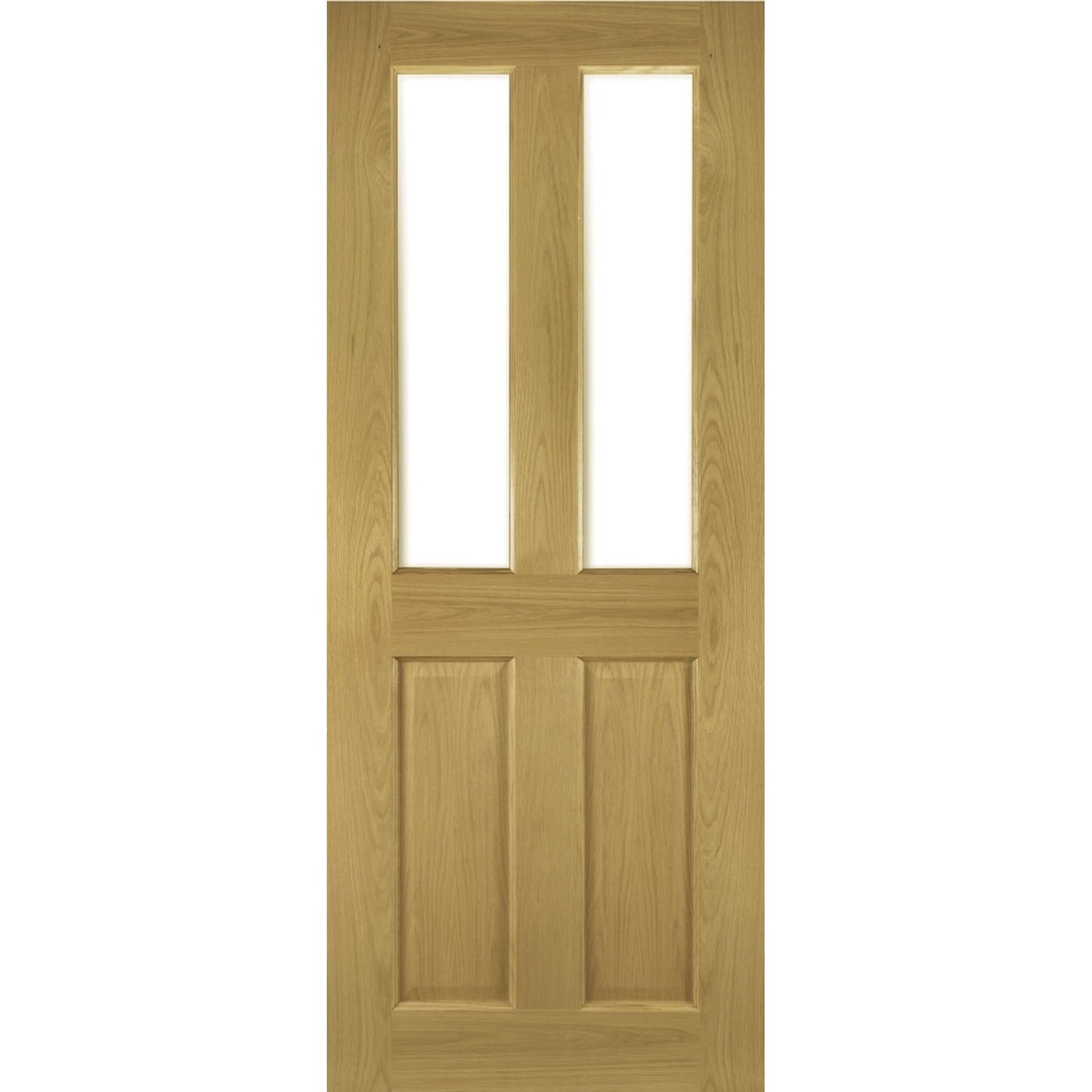 Bury Victorian Glazed Oak 4 Panel Doors - Main Product Image