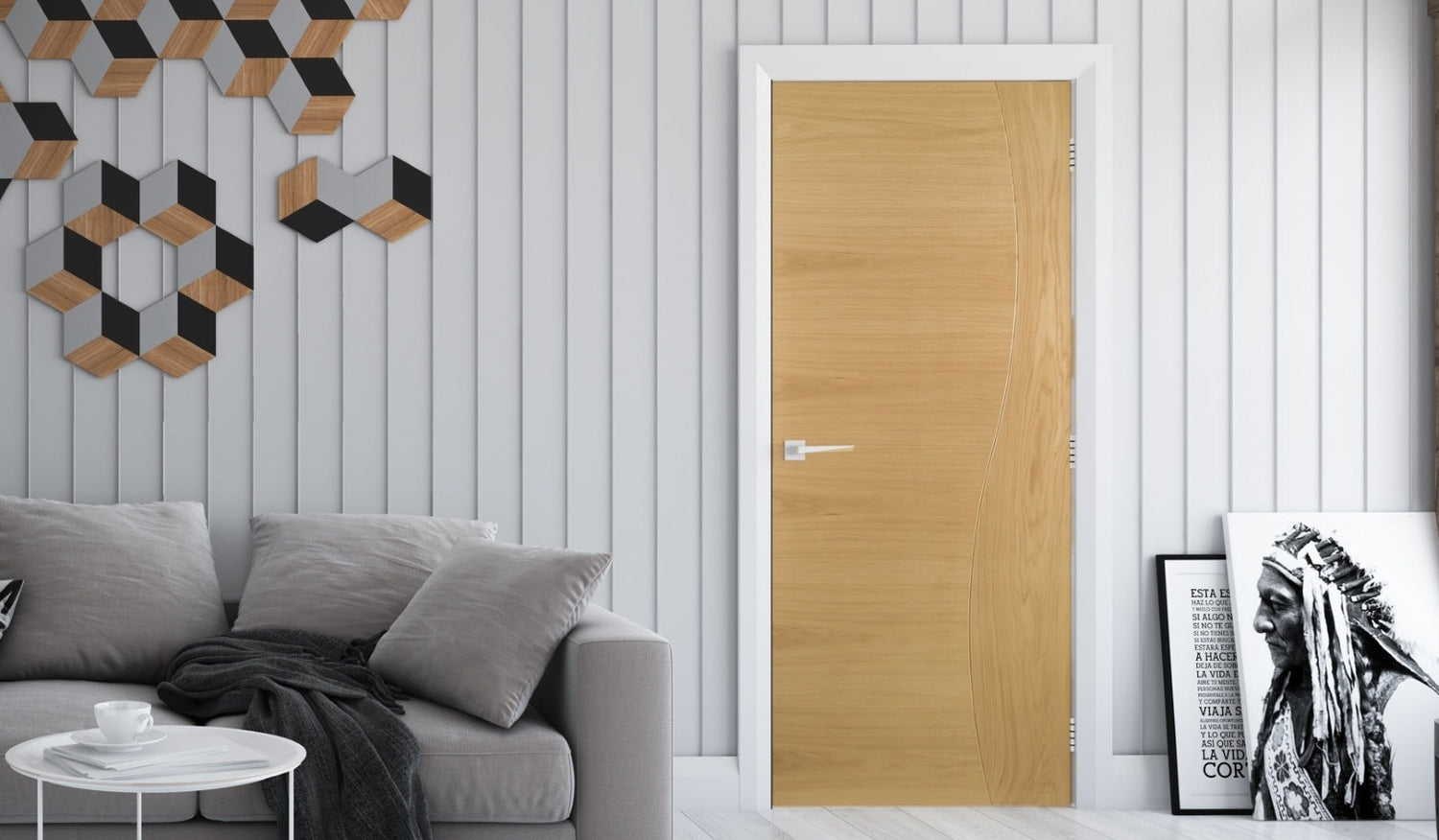 Cadiz Pre-Finished Oak Fire Door