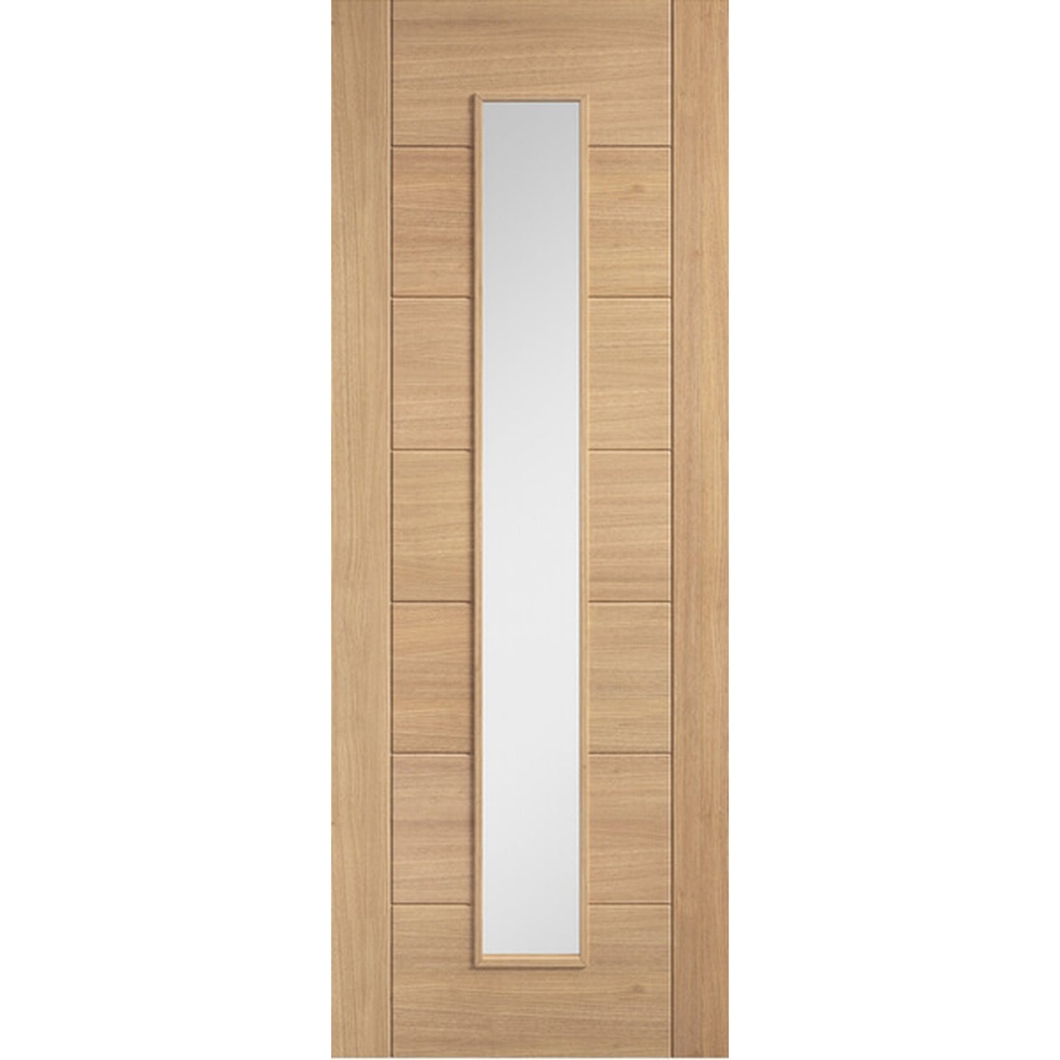Carini Clear Long Light Prefinished Oak Door - Main Product Image