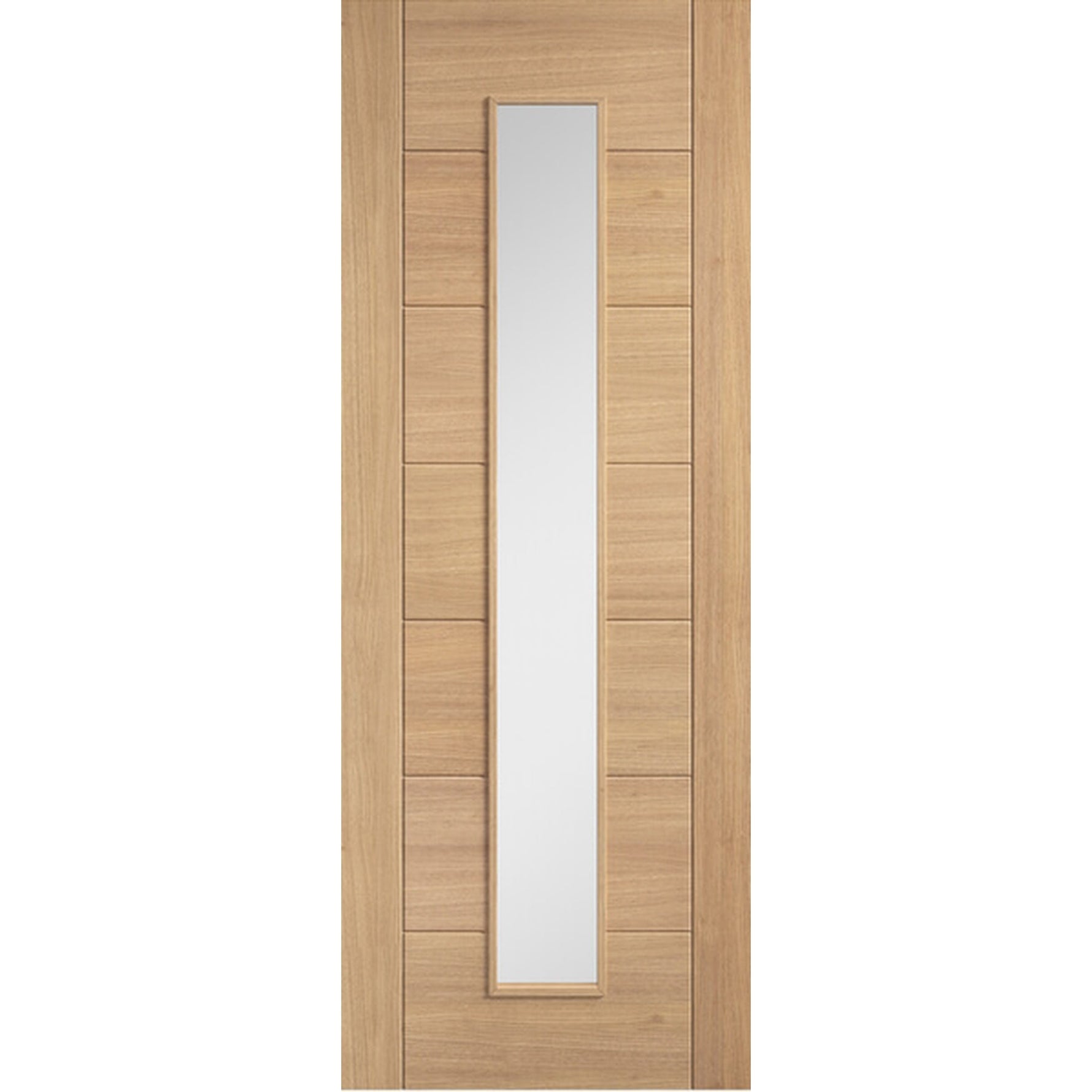 Carini Clear Long Light Prefinished Oak Door - Main Product Image
