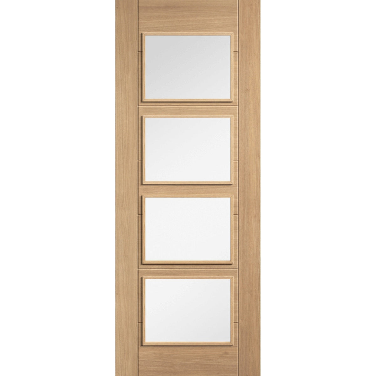 Carini Prefinished 4L Clear Glazed Oak Door - Main Product Image