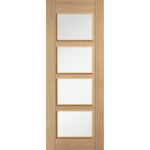 Carini Prefinished 4L Clear Glazed Oak Door - Main Product Image