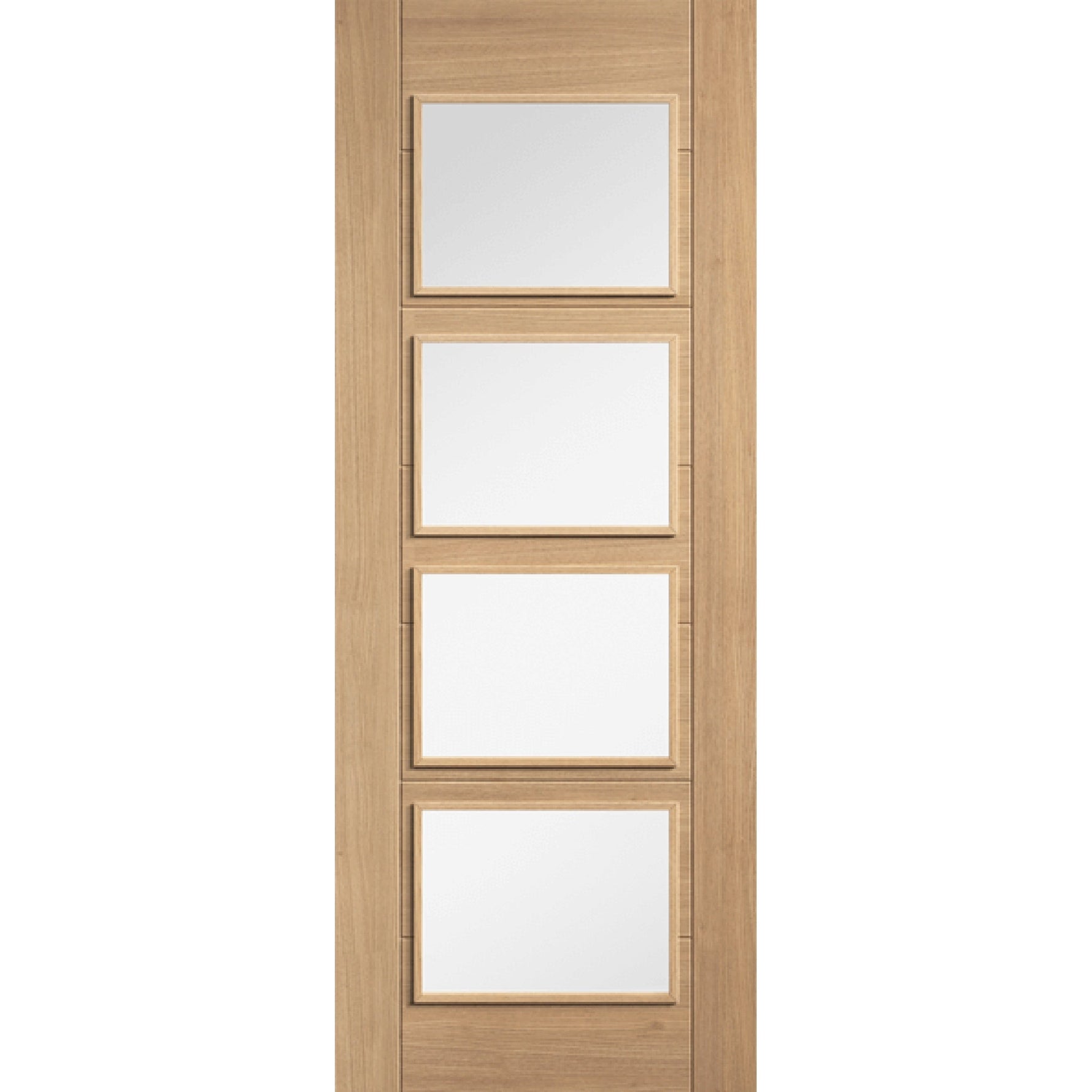 Carini Prefinished 4L Clear Glazed Oak Door - Main Product Image