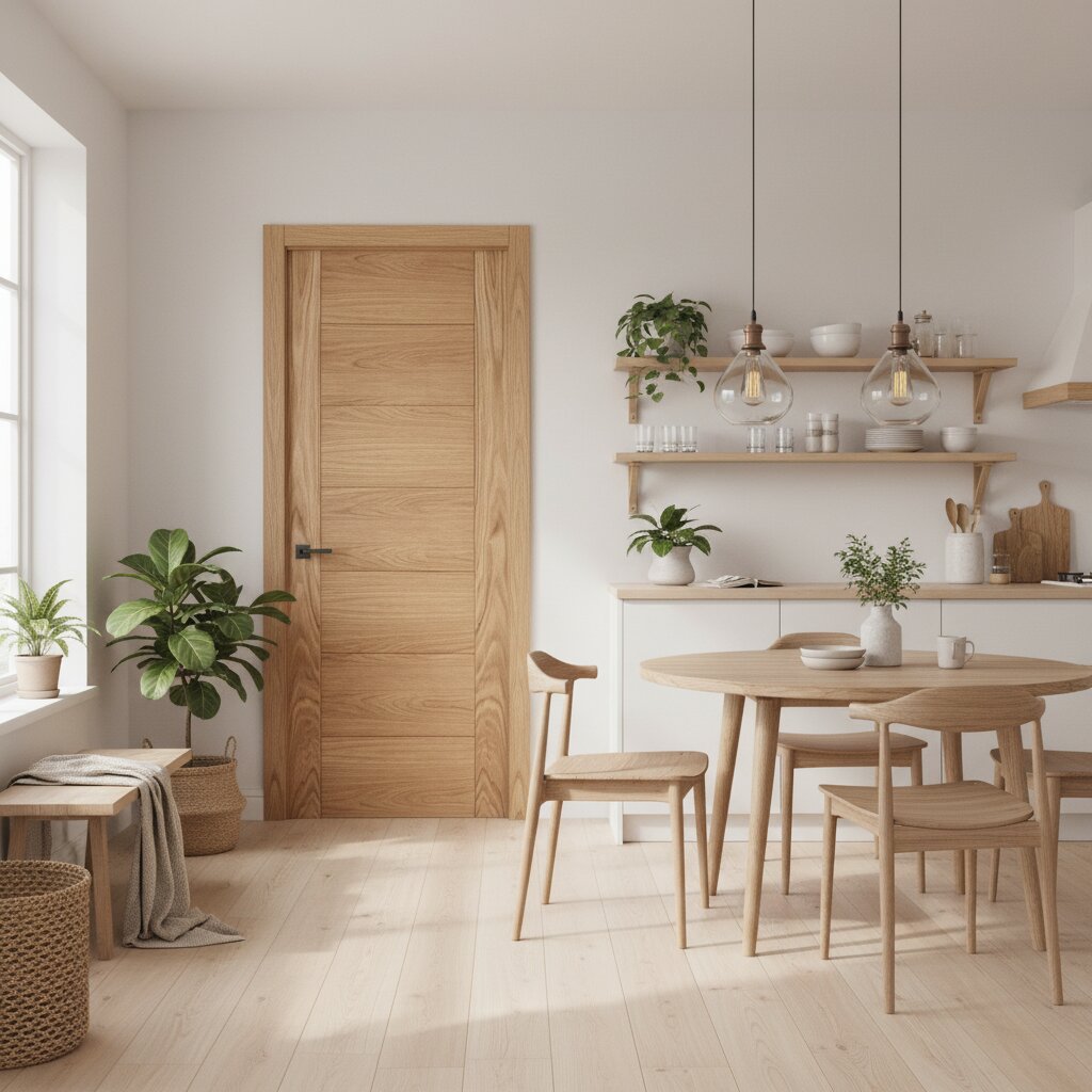 Carini Unfinished Oak Fire Door Kitchen Lifestyle Image