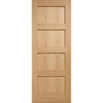 Product contemporary 4 panel shaker prefinished oak fire door