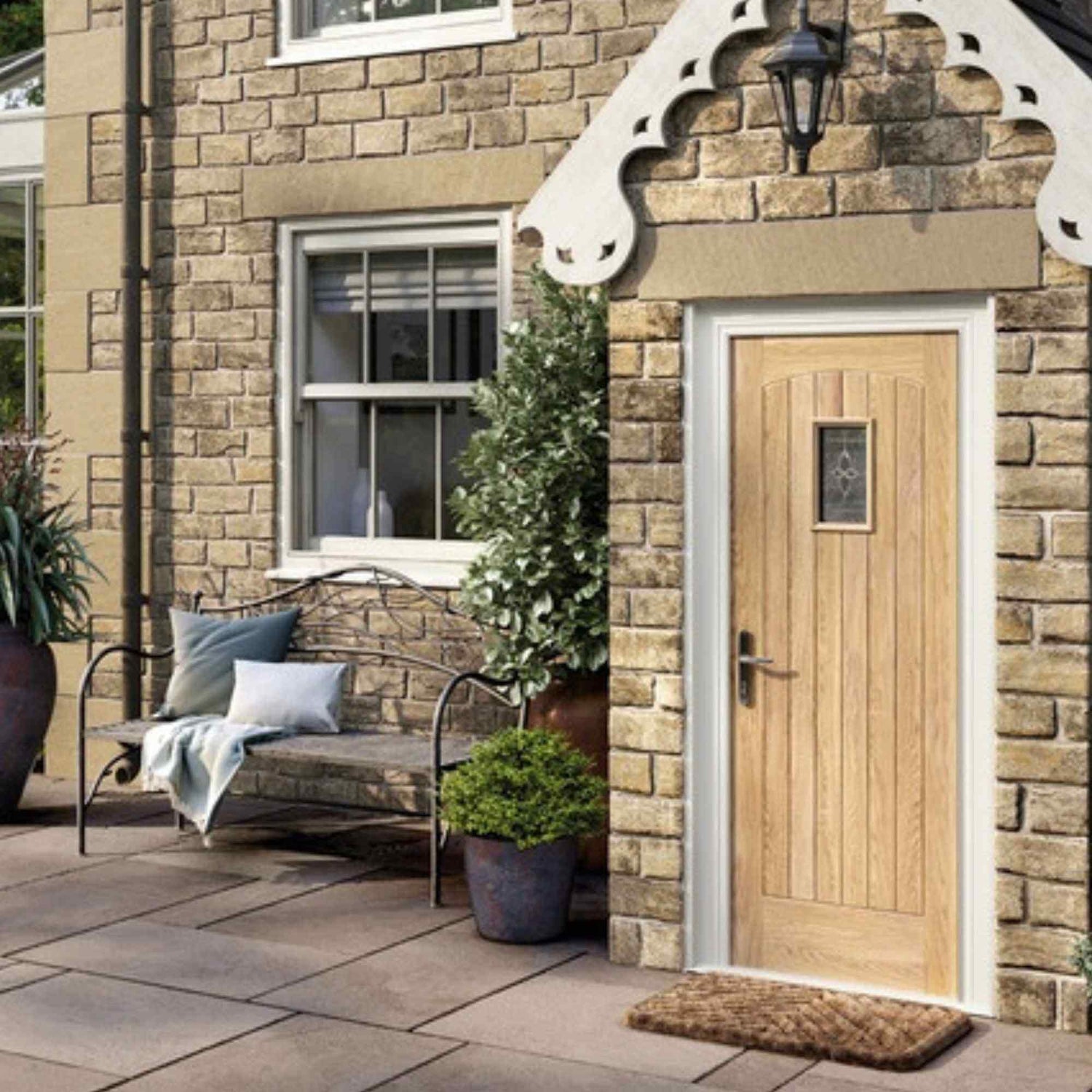 Cottage Oak Glazed External Door