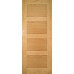 Coventry Four Panel Shaker Style Oak Door - Main Product Image