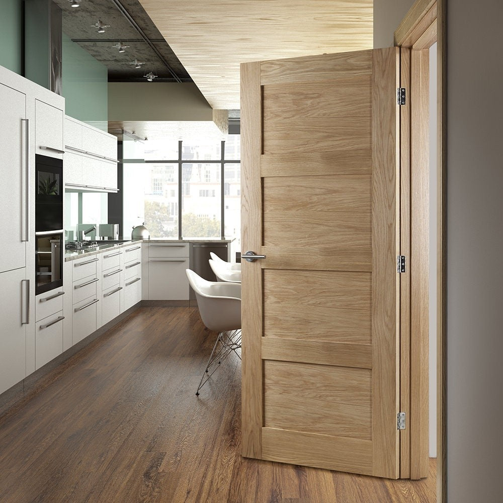 Coventry Four Panel Shaker Style Prefinished Door - Lifestyle Image 1