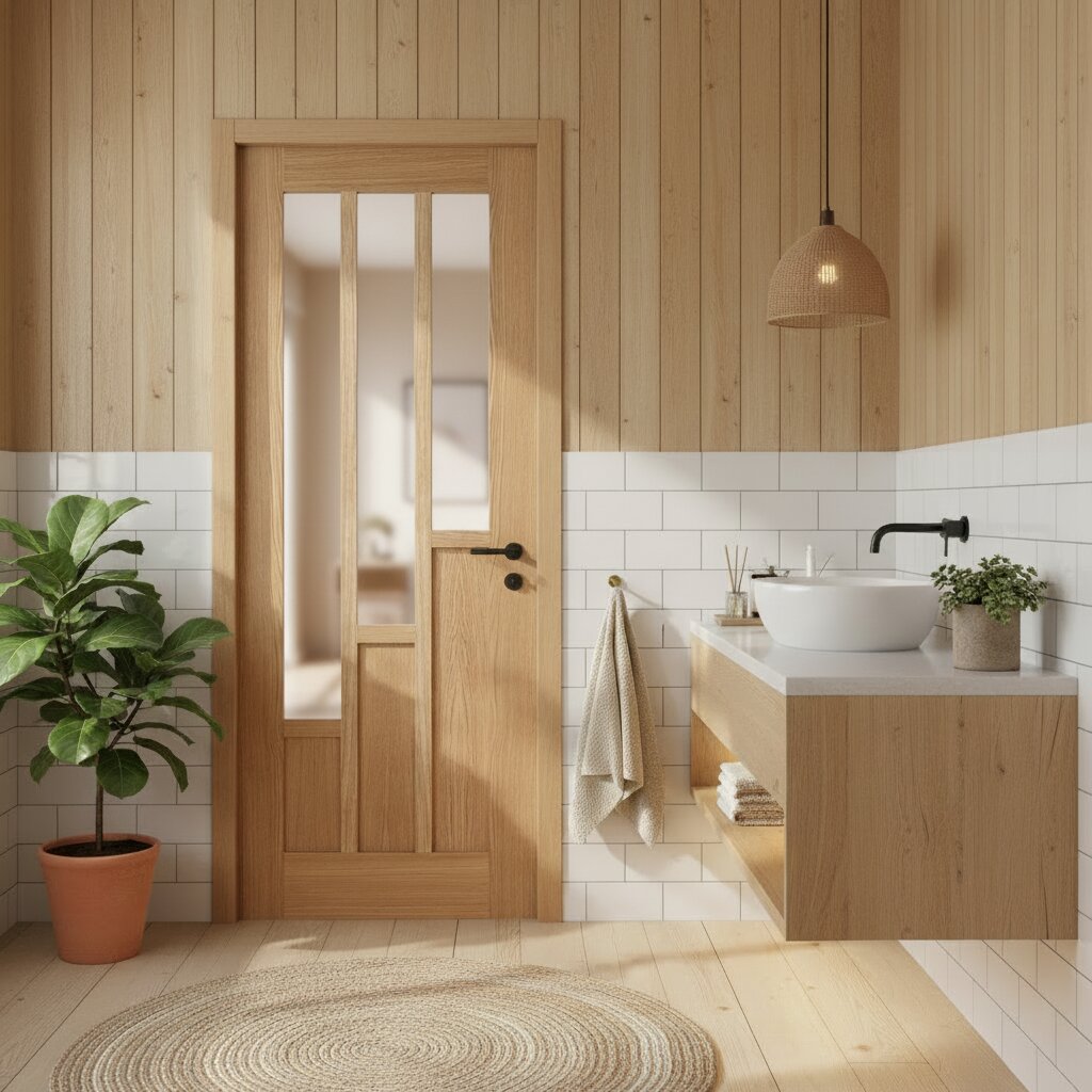 Coventry Prefinished Oak Clear Glazed 6 Panel Internal Door