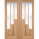 Coventry Prefinished Oak Clear Glazed Internal Door Pair - Main Product Image
