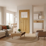 1930s Style Glazed Oak Veneer Door