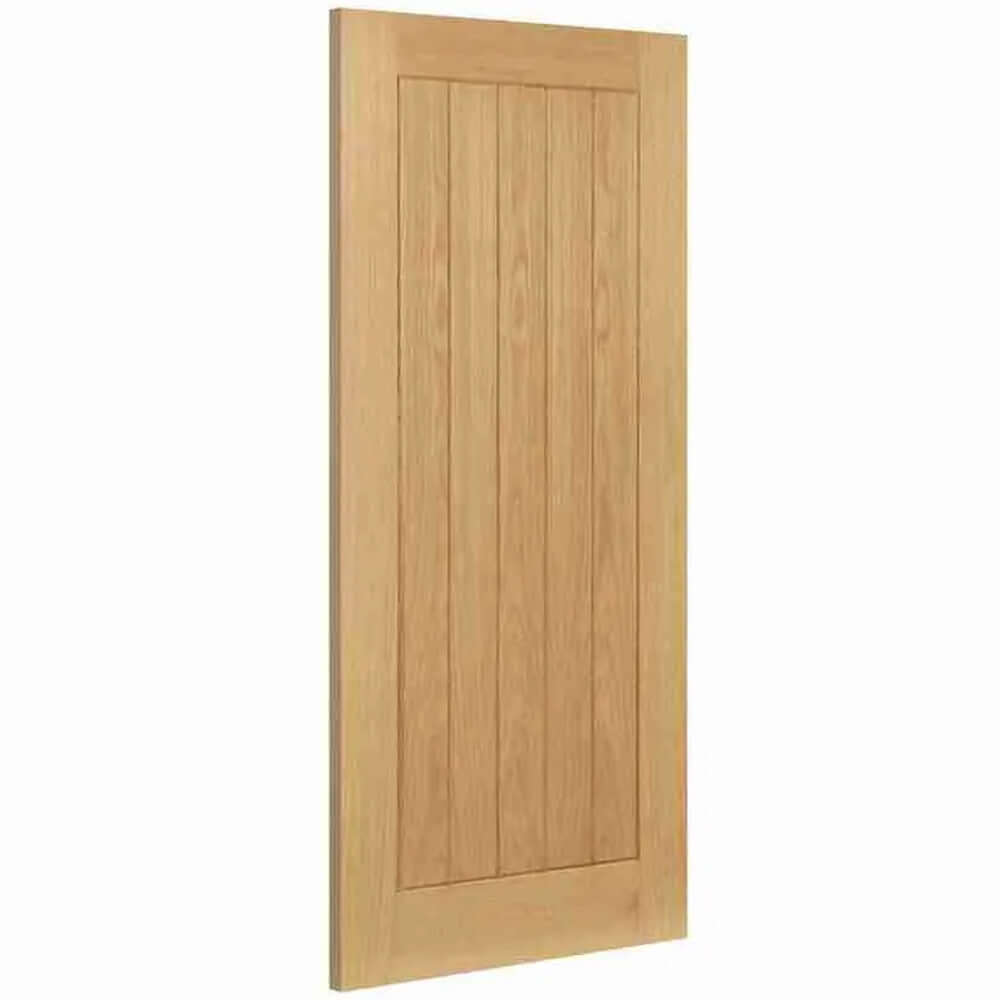 Product Deanta Ely prefinished oak FD60 fire door angled