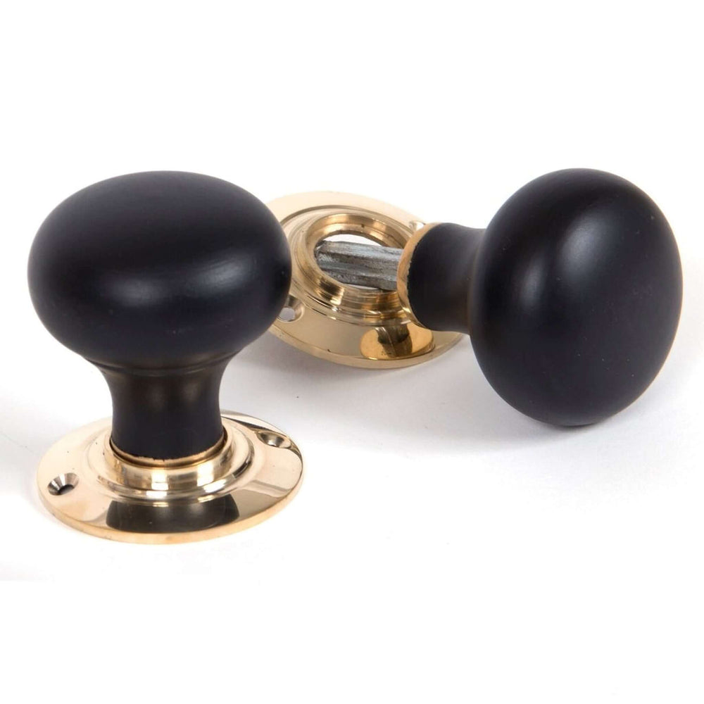 Product ebonised wooden bun period door knob