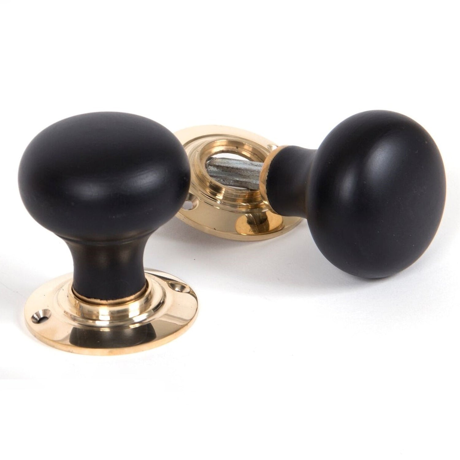 Ebonised Wooden Bun Period Door Knob